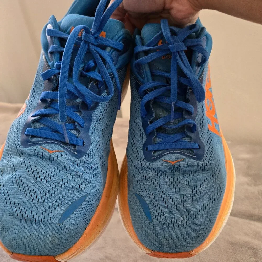 Hoka One One Bondi 8 Coastal Sky Vibrant Orange Size 12 - Picture 7 of 11